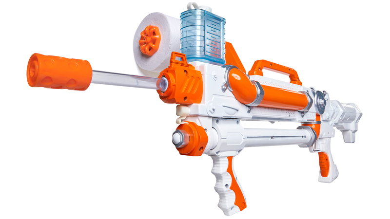 Illustration for article titled That Toilet Paper Spitball Blaster Gets a Much-Needed Rapid-Fire Upgrade